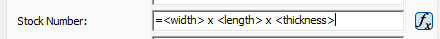 Stock number formula